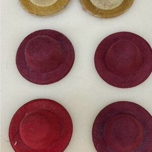 Elegant Red and Gold Women's Hat Set